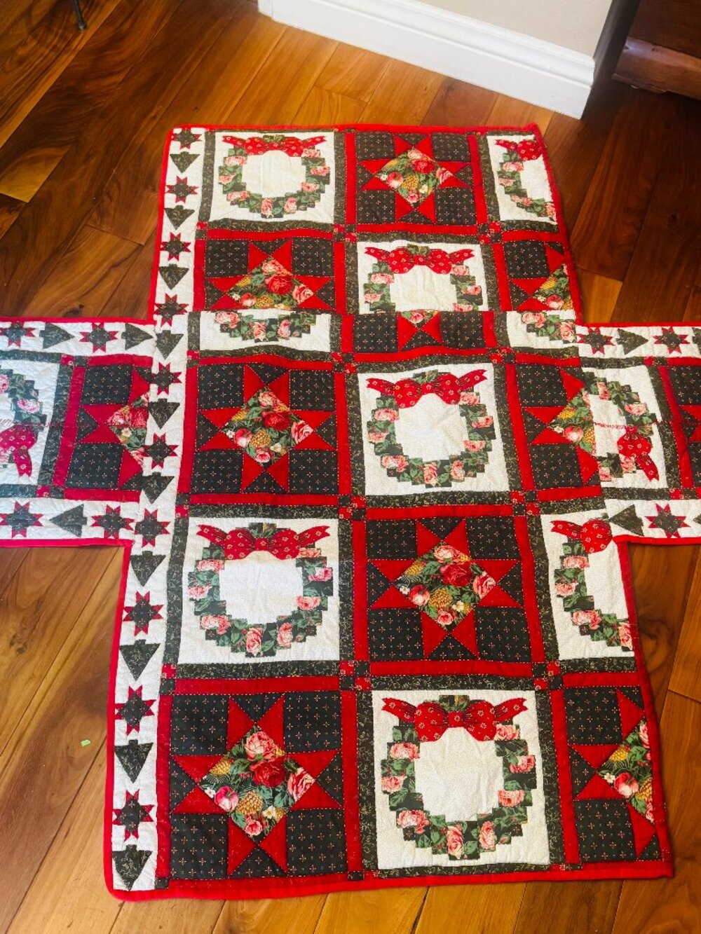 Dog SM/MD Handmade Crate Cover Side Panels Christmas Quilting Reversible